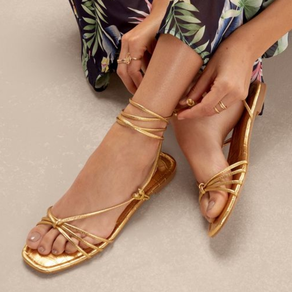 Aliz Lace-Up Flat Sandal